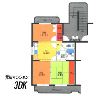 荒川マンション間取りa