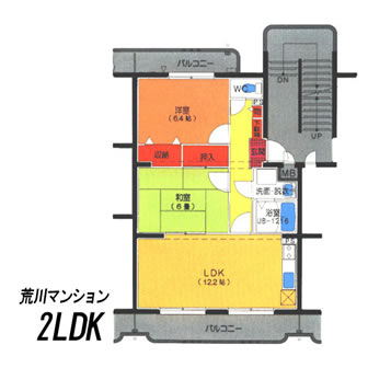 荒川マンション間取りc