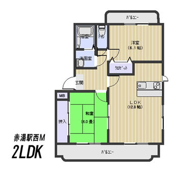 Y&M赤湯駅東間取りa