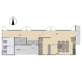 シェアハウス美女木共用部